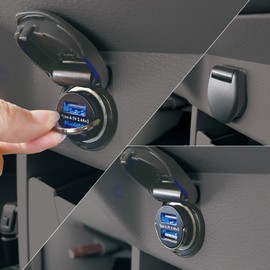 Pellucid PPJ2502 Car Charger, Car Charger, Car Charger, 2 USB Ports, Fast Charging, 12 V, 24 V