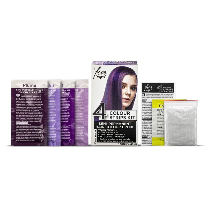 Stargazer Products Semi Permanent Hair Dye Strip Kit 4 Shades
