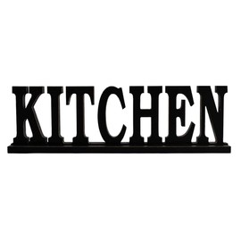 E-view Wooden Family Sign for Home Decor - Decorative Letters Tabletop Word Plaque Home Décor Accents (Kitchen)