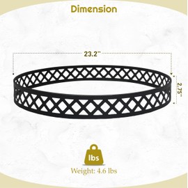 FEBTECH - 23 Inch Carbon Steel Firepit Stand for 27 Inch Fire Pit - Heat Resistant, Portable Smokeless Firepit Accessories for Indoor Outdoor Fireplaces - Ideal for Camping, Patio, Deck Fire Pit