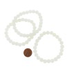 Unbranded Imitation Jade Bead Bracelet - 50mm - White -