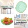 Minekkyes 4-Pack Plastic Decorative Fruit Bowl, Modern Serving Bowl for
