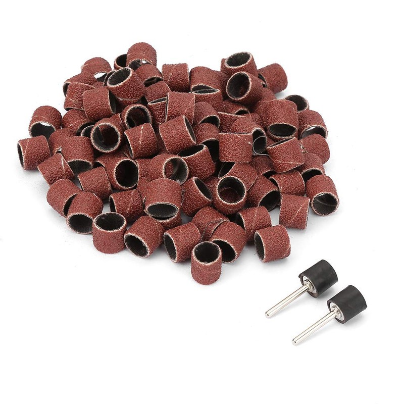 ASHATA 100 Pieces Sanding Drum Set 1/2 inch and 2