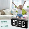 HERMIC Alarm Clock Bedside Mains Powered Large Digital Led Display,