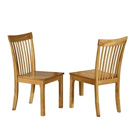 Kings Brand Furniture - Kurmer Solid Wood Dining Room Side Chairs, Set of 2, Natural Oak