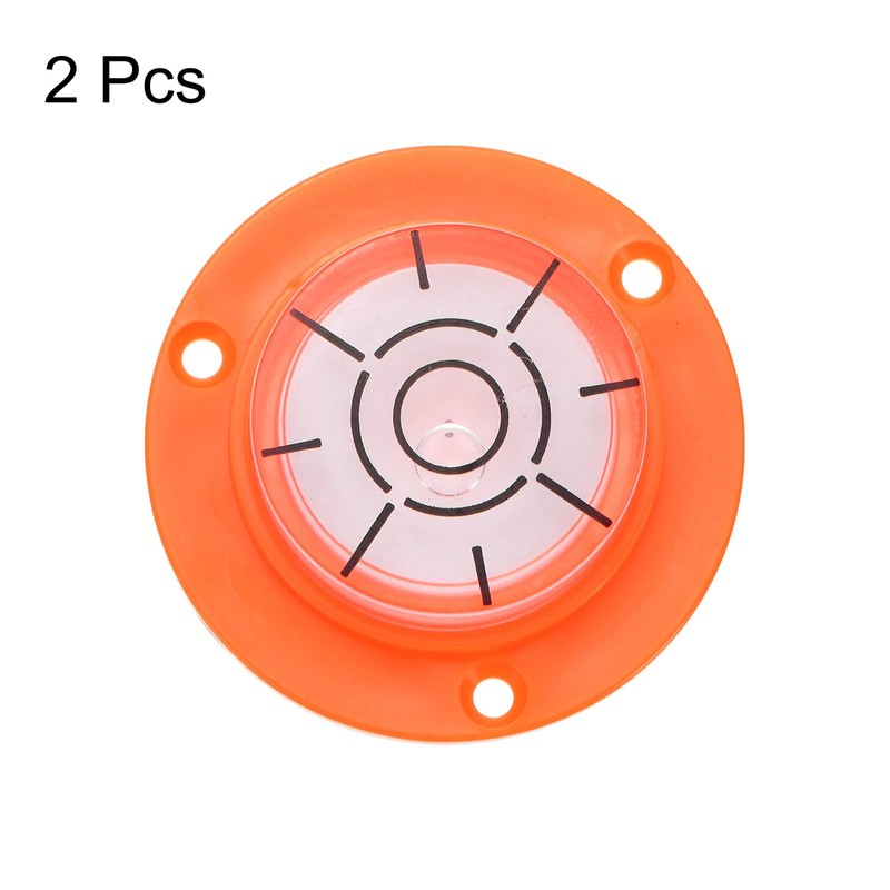 sourcing map 2pcs High Precision Horizontal Bubble Level 49x16.5mm Round