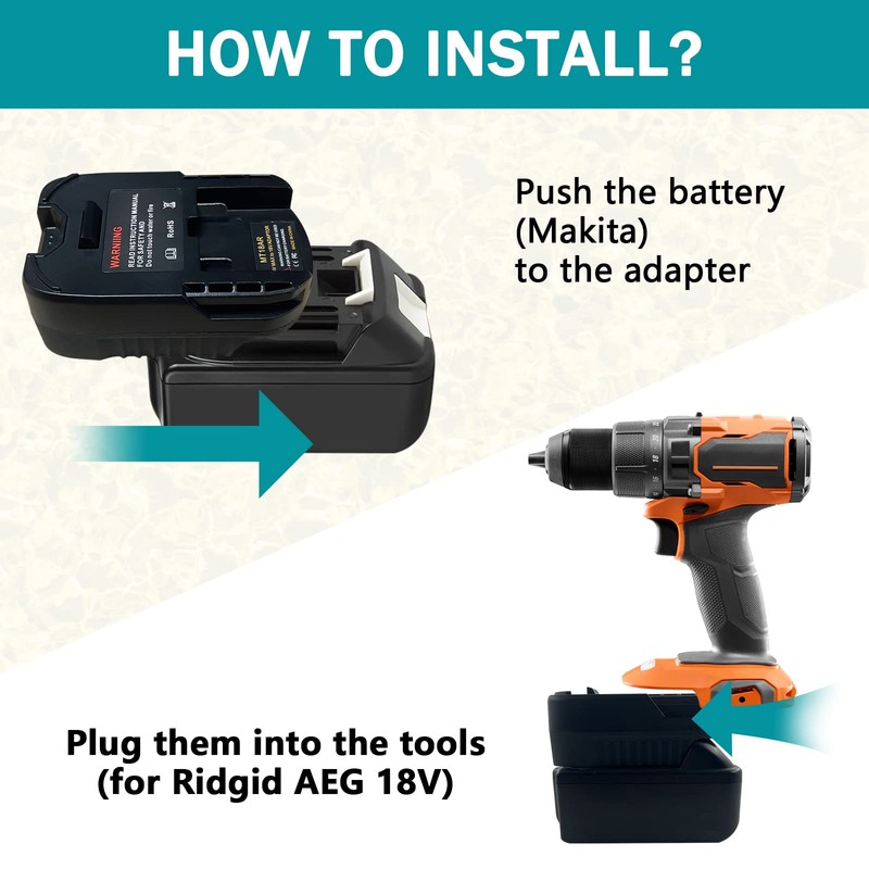 EID MT18AR Battery Adapter Converter for Makita 18V to for