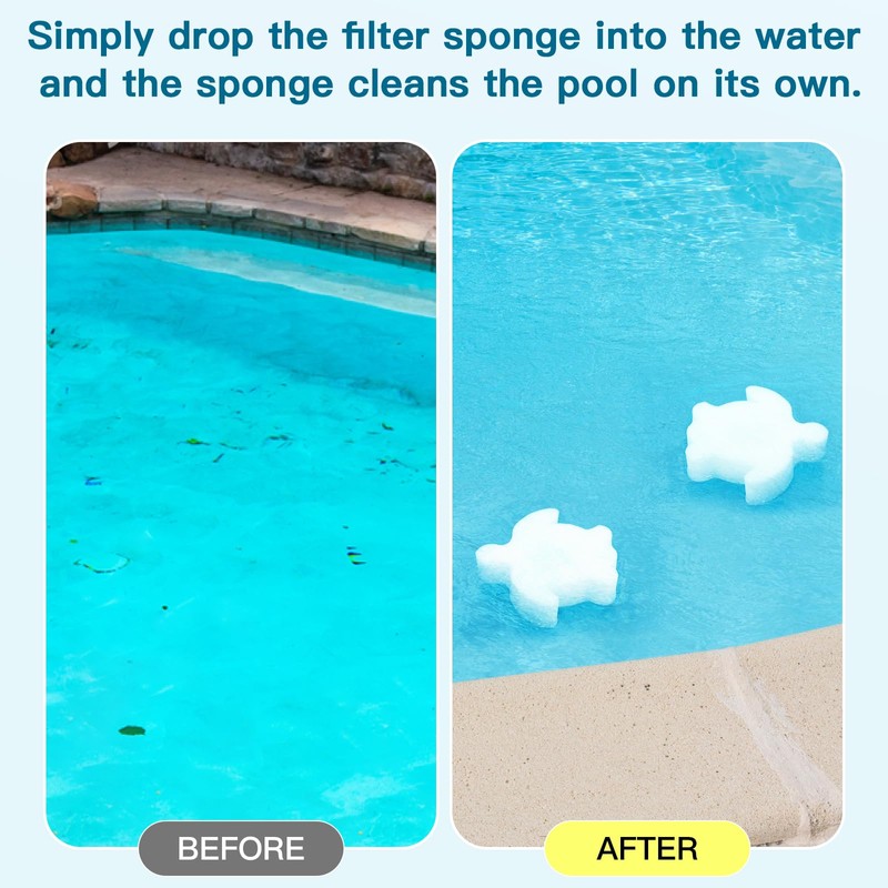 Ukulork 24 Pack Pool Oil Absorbing Scum Sponge, Hot Tub