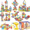 CZOALX Montessori Electric Gear Building Blocks Toys, Kids Tool Set