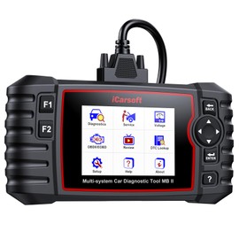 iCarsoft OBD2 Scanner Diagnostic Tool MB II with Oil/ABS Bleeding/SAS Reset, Full OBDII Modes Full Systems Car Code Reader with Battery Test, Live Data, Full ODB2 Scan Tool, Lifetime Free Updates