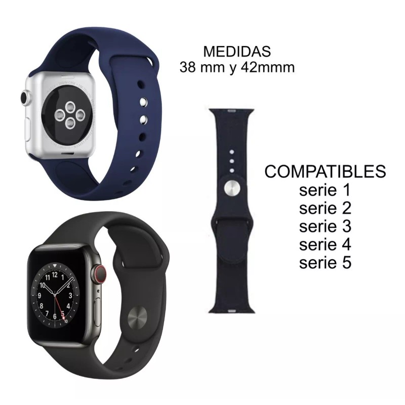 Veraly Correa Goma Tacto Reloj Inteligente Smartwatch 38/40/42/44mm