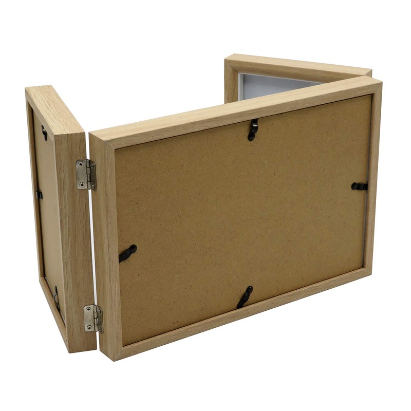 Smiling Art Foldable Photo Frame for 3 Landscape and Portrait