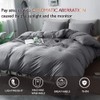 Annadaif Dark Grey Duvet Cover King Size，3 Pieces Soft Washed