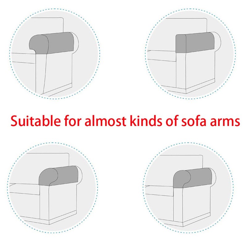 LERTREE 1 Pair Sofa Arm Slipcovers Elastic Sofa Armrest Protectors
