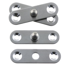 LUORNG 4PCS 360 Degree Swivel Invisible Door Hinge Stainless Steel Concealed Door Hinge Door Pivot Hinge for Cupboard Door Concealed Door Internal Door and Screen