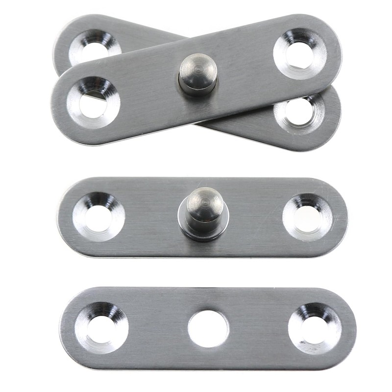 LUORNG 4PCS 360 Degree Swivel Invisible Door Hinge Stainless Steel