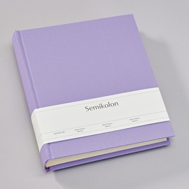 Semikolon 369956 Photo Album Classic Medium - 21.6 x 25.5 cm - 80 Pages Cream for 160 Photos - Lilac Silk Purple