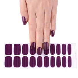 NKA Semi-Cured Gel Nail Strips Kit – 20 Strips in 10 Sizes – Quick & Easy Application – Cures in 60 Seconds – Includes Mini File, Cuticle Stick & Prep Pads – Long-Lasting, Enigma