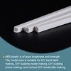 MECCANIXITY Plastic Model Tube ABS Square Tube 1/4"x1/4"x10" White Easy