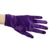 Beautiful Wrist Length Short Satin Gloves, Plum