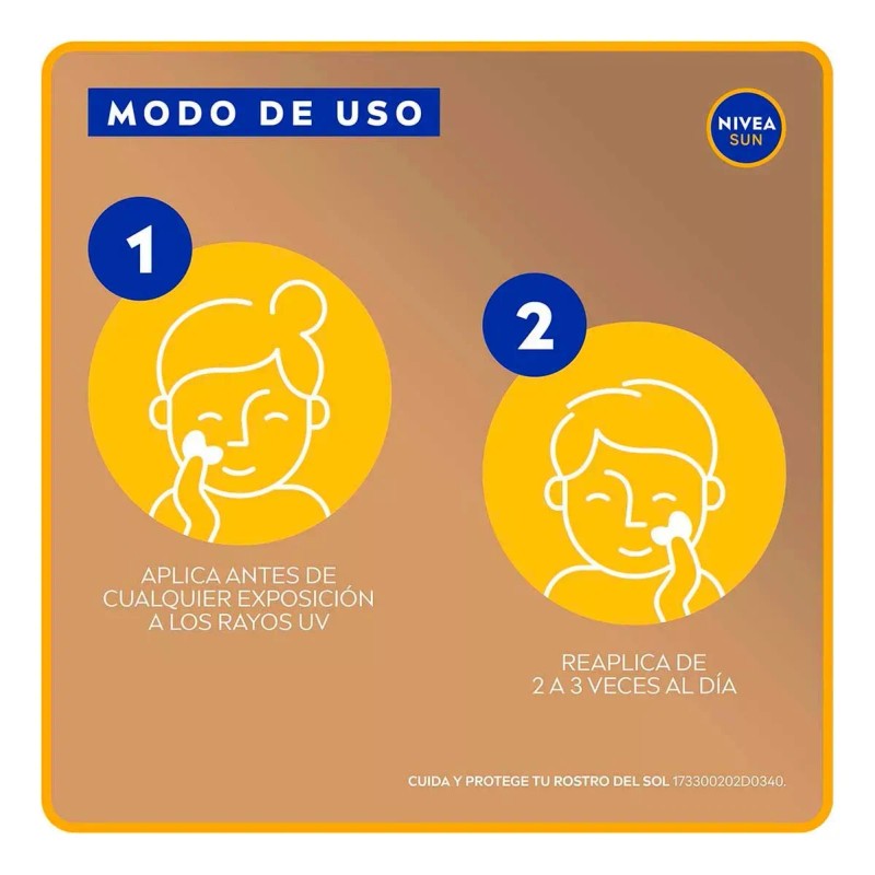 Protector solar facial Nive Sun Control brillo FPS50 Pack 2