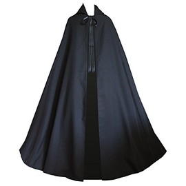 Cykxtees Victorian Vagabond Gothic Steampunk Cloak Medieval Renaissance Shakespeare Black Cape