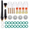 TIANLYLIN 37pcs TIG Gas Lens Collet Body & #12 Glass