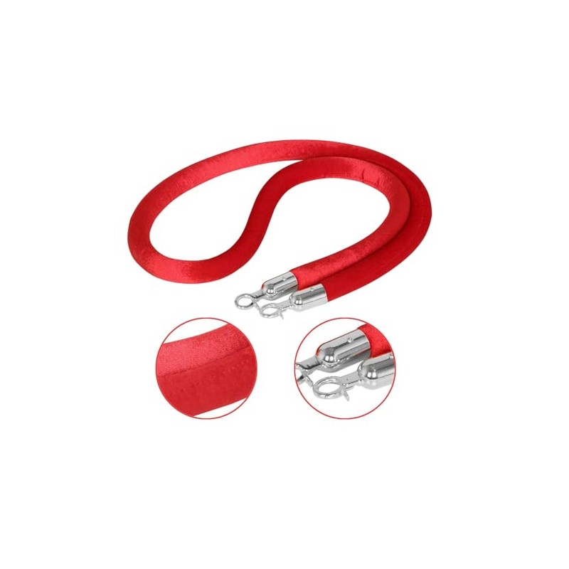 Barrier Rope Crowd Control Lint Rope with Hooks Queue Post