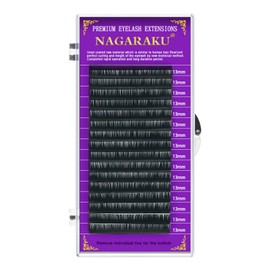 NAGARAKU Eyelash Extensions 0.10 mm C curl 11mm Premium Individual Classic Lashes Soft Natural Matte Black 16 rows Professional Beauty Salon Supplies