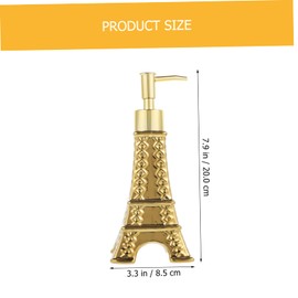 WOONEKY Eiffel Tower Soap Dispenser Refillable Liquid Soap Bottle with Pump Stylish Travel Dispenser for Shampoo Body Wash Lotion for Home Hotel Use