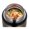 Cilio 0000545524 Food Container Monte, 0.5 Litre, Stainless Steel, Black