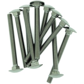 M8 (8mm x 25mm) Cup Square Carriage Bolt (Fully Threaded) - Stainless Steel (A2) (Pack of 10)