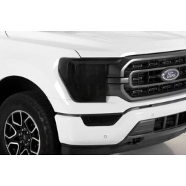 GTS Headlight Covers Solid Smoke 2 PC.Fits 2021-2023 Ford F-150, All, Exc.Raptor