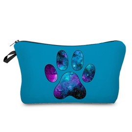 Livel lhood Dog Paw Makeup Bag Cute Small Makeup Organizer Bag Travel Toiletry Zipper Pouch Birthday Christmas Gift for Dog Lovers Puppy Paw Cosmetic Bag for Women Friends Sisters