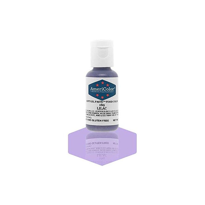 AmeriColor, Lilac, 0.75 Ounce Bottle, Soft Gel Paste Food Color