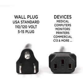 Guy-Tech 5FT AC Power Cord Compatible with Hamilton Beach Electric Coffee Maker Model 40614 & 40616