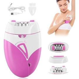 Epilator for Women, Smooth Glide Epilator Facial Hair Remover for Women with 2 Speed & LED Light, Electric Epilator for Women Facial Hair Removal Suitable for Face, Bikini Areas, Underarms, Arms, Legs