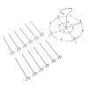 Skewer Stand Stainless Steel Vertical Barbecue Skewers Holder Fryer Accessories