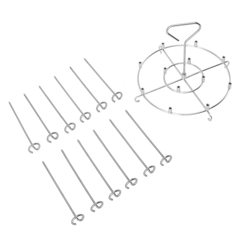 Skewer Stand Stainless Steel Vertical Barbecue Skewers Holder Fryer Accessories