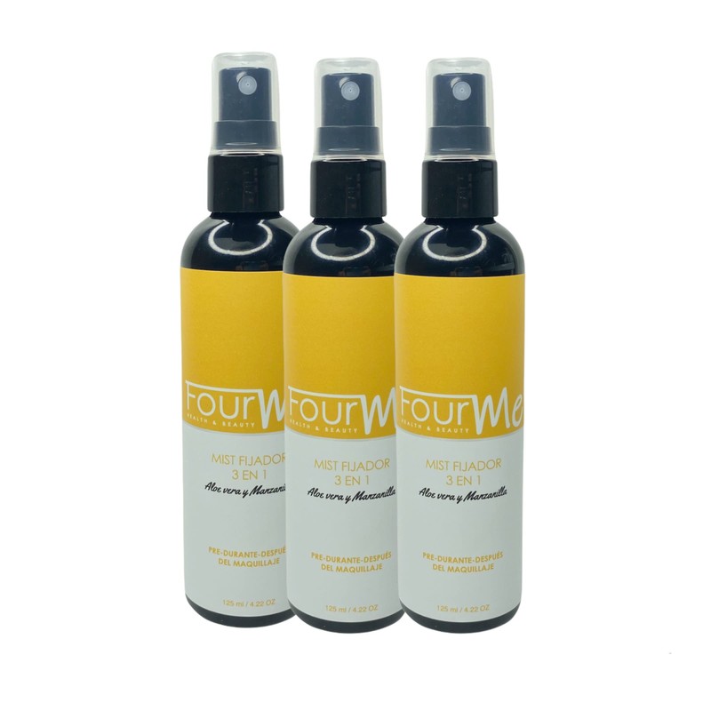 Mist fijador 3 en 1 Fourme aloe vera manzanilla pre-durante-depúes