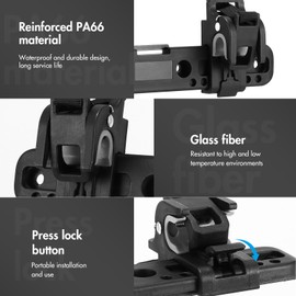 Bicycle Side Bag Buckle, 20 cm Adjustable Bicycle Luggage Buckle, Bicycle Pannier Rack Accessories, Bolt Attachment, Easy Installation, Fits Pannier Rack Bag and Saddle Accessories