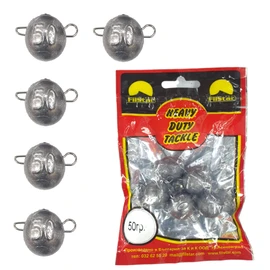 PRO FILSTAR Cheburashka Lead Set 5 x 50 g - Jig Heads Set - Drop Shot Lead for Offset Hooks with Pen - Dropshot Fishing Lead - Lead Balls - Cheburashka Rig Weights Set - Jig Head - Jig Set - Fishing