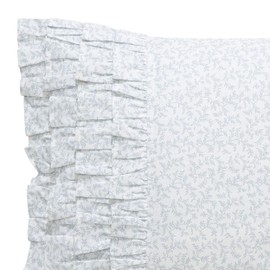 Laura Ashley | Chloe Collection | Perfect Decorative Throw Pillow, Premium Designer Quality, Decorative Pillow for Bedroom Living Room and Home Décor, 14" X 20", Cottage Blue