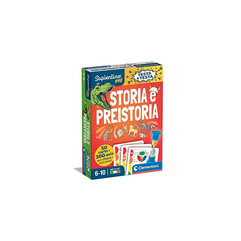 Clementoni 16442 Sapientino Plus Head Prehistory Learning Game 6 Years,