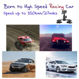 nuobake Suction Cup Mount, Camera Car Mount with 1/4"-20 Standard Thread Adapter, Perfect Compatible for Gopro 12/11/10/9/8/7/6/5/4, OSMO Action 3, 2, Insta360 ONE RS, X4, X3, X2,X1 etc