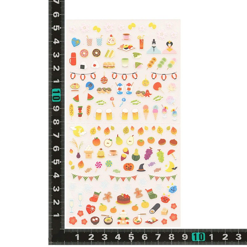 Day planner sticker/sticker peel off seasonal sticker [food pattern] 82392-006