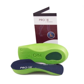 Pro11 Wellbeing, orthopädische Senkfußeinlage, zur Behandlung von Plantarfasziitis, schmale Passform, Grün - grün - Größe: 7/8.5 UK