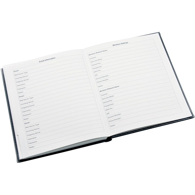 Internet Address & Password Journal Book | PU Leather |
