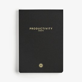 Intelligent Change A5 Productivity Sheets Taskpad - Undated Daily Planner for Goal Setting and Time Management - Tear-Out To-Do Lists with Inspirational Quotes for Motivation - Black Notepad