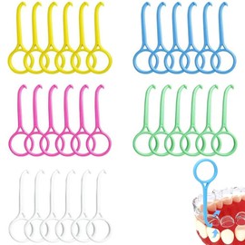 30 Piezas Retenedores Dentales, Alineadores Dentales, Herramientas de Mantenimiento para Aparatos Dentales, Diseño Ergonómico, Material Plástico, Varios Colores, Uso Doméstico y Profesional